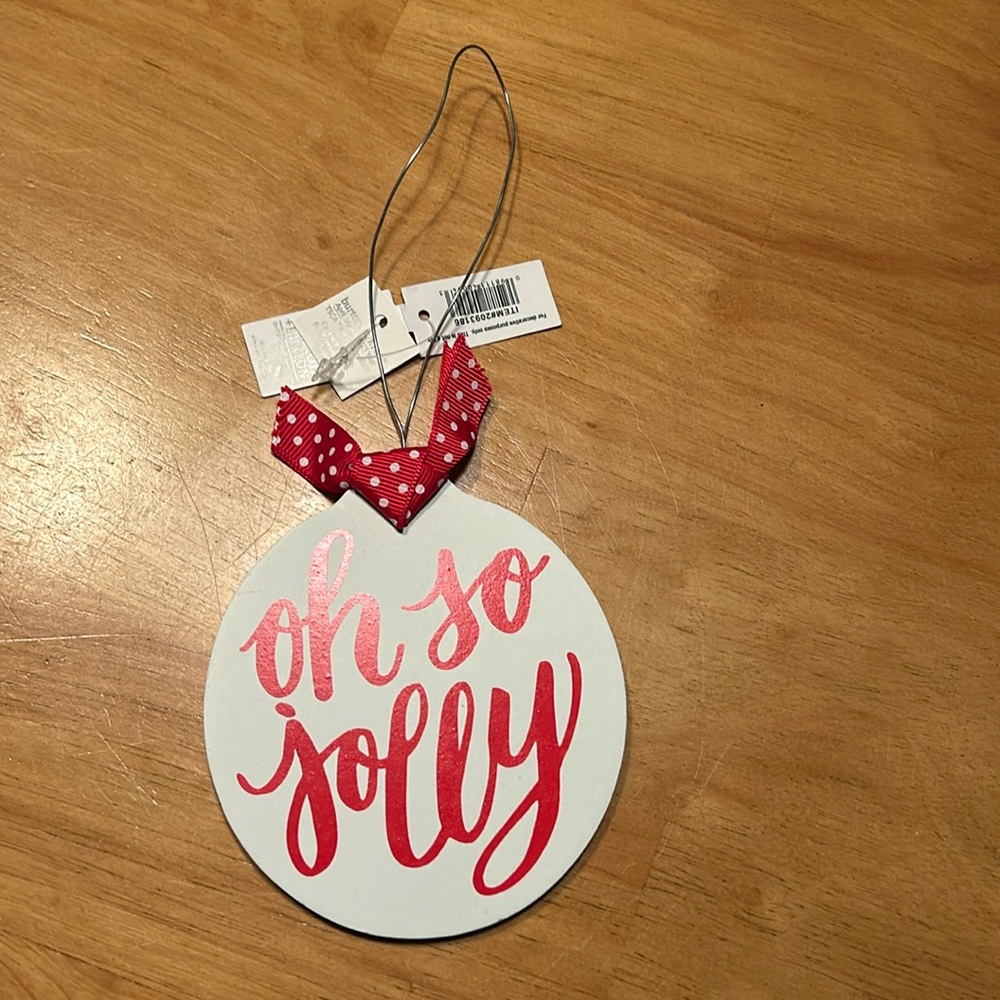COPY - “Oh So Jolly” Christmas ornament